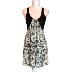 GUESS Unique Vintage Black w/ Cream Overlay with "Guess" words as print, Size S